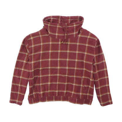 Burgundy Plaid Sweatshirt Pullover