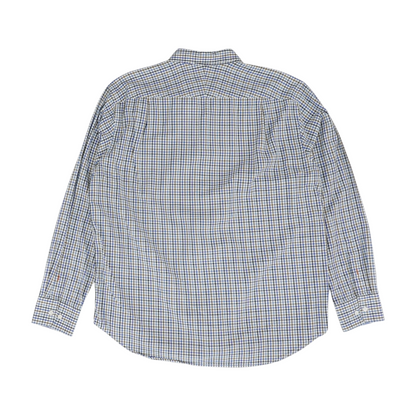 White Check Long Sleeve Button Down