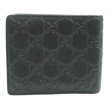 Black Guccisima Bi-Fold Leather Wallet