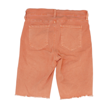 Coral Solid Denim Shorts