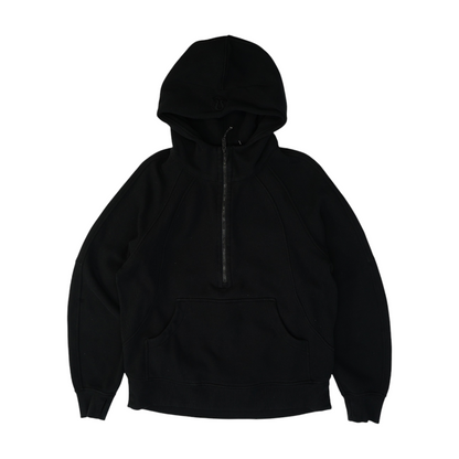 Black Solid 1/4 Zip Pullover