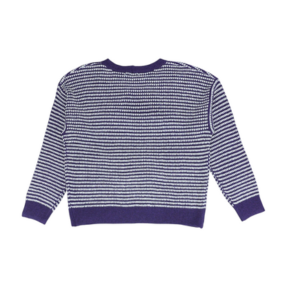 Purple Striped Pullover Sweater
