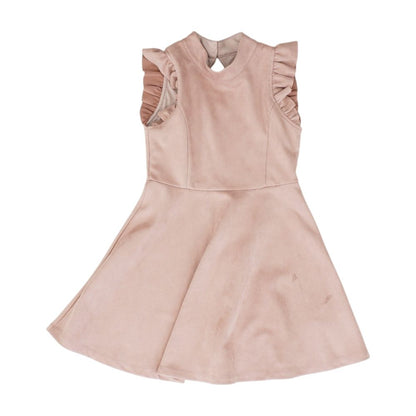 Pink Solid Midi Dress