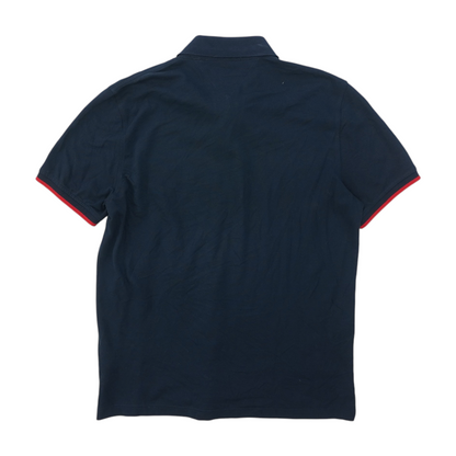 Navy Solid Short Sleeve Polo
