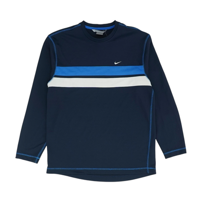 Navy Solid Sweatshirt Pullover