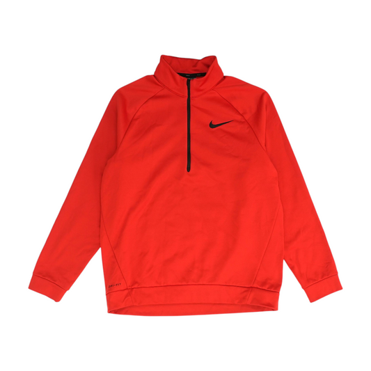 Red Solid 1/4 Zip Pullover