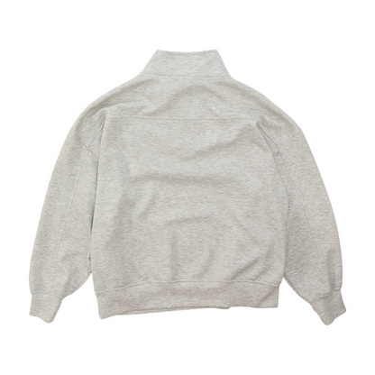 Gray Solid 1/4 Zip Pullover