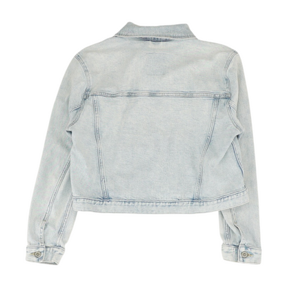 Blue Solid Denim Jacket