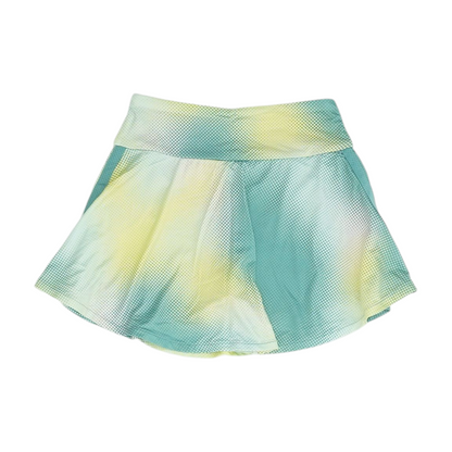 Green Print Skort