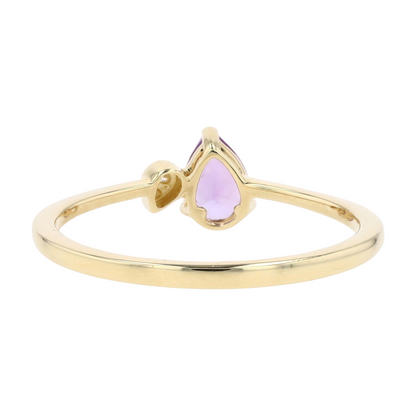 1/3 ctw 10K Yellow Gold Amethyst Fashion Ring