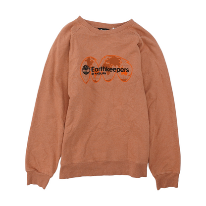 Peach Solid Sweatshirt Pullover
