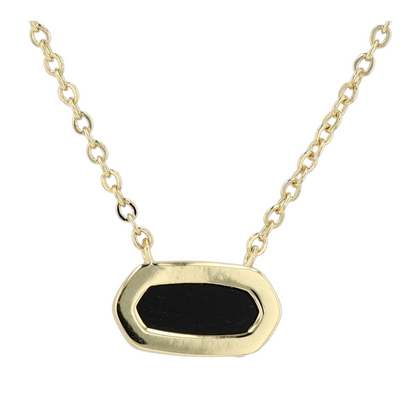 Sterling Silver Onyx Pendant Necklace