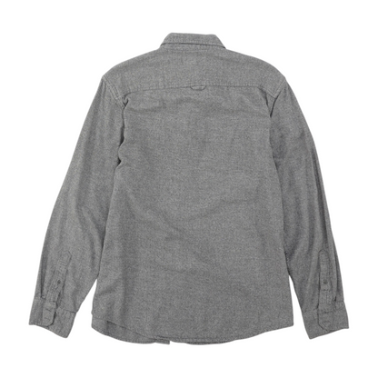 Gray Solid Flannel Button Down