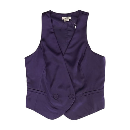 Purple Solid Suit Vest Vest