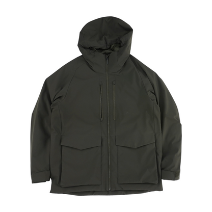 Green Solid Rain Jacket