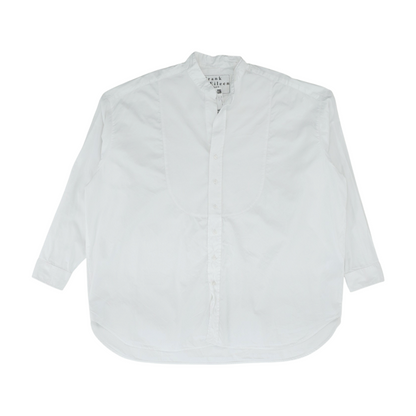 White Solid Long Sleeve Button Down