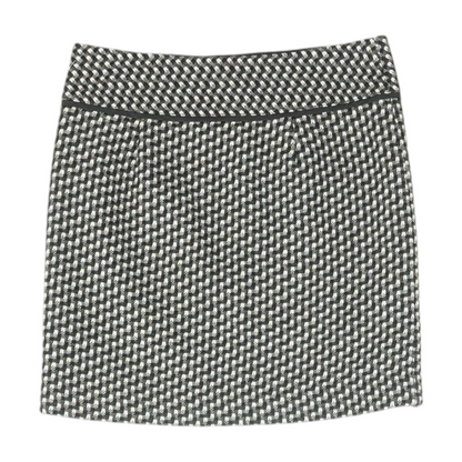 Black Abstract Mini Skirt