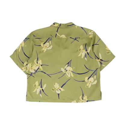 Green Floral Button Down