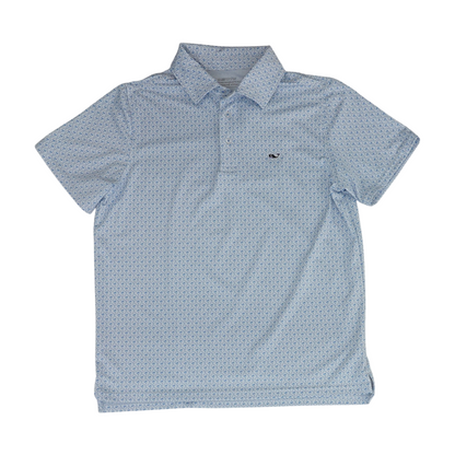 Blue Print Short Sleeve Polo