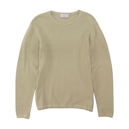 Beige Solid Pullover Sweater