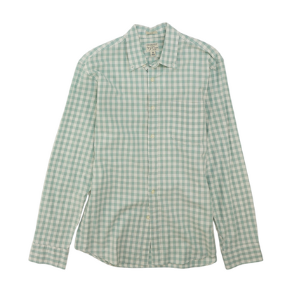 Green Check Long Sleeve Button Down