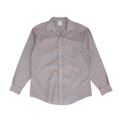 Purple Houndstooth Long Sleeve Button Down