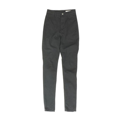 Black Solid Skinny Leg Jeans