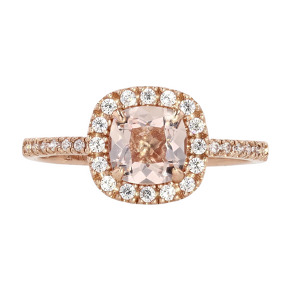 10K Rose Gold Morganite Fashion Ring