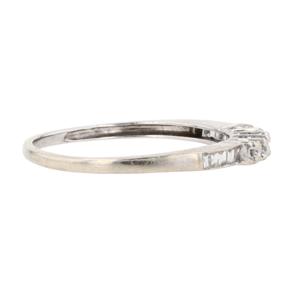 10K White Gold Diamond Band