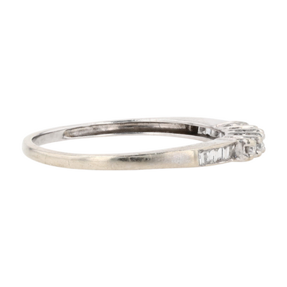 10K White Gold Diamond Band