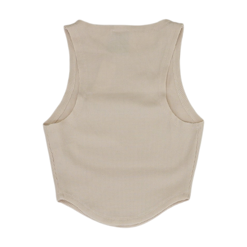 Naked Wardrobe Beige Cropped Blouse – Image 2
