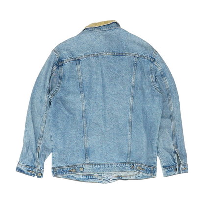 Blue Solid Denim Jacket