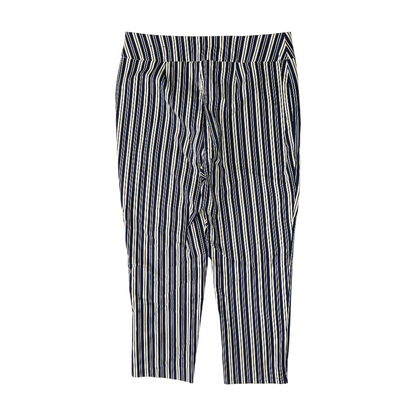 Navy Striped Regular Pants