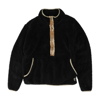 Black Solid 1/4 Zip Pullover
