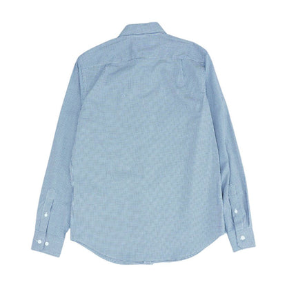 Navy Check Long Sleeve Button Down