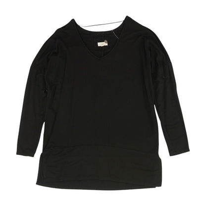 Black Solid Long Sleeve Blouse