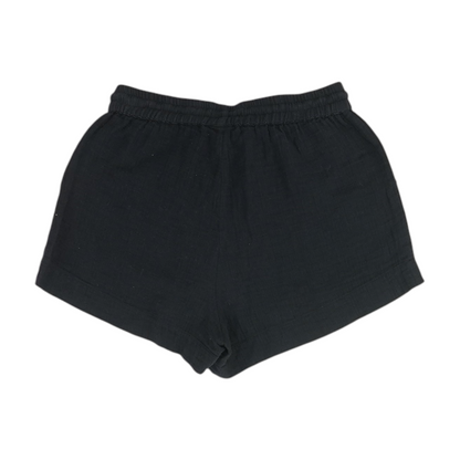 Black Solid Chino Shorts