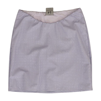 Purple Solid Mini Skirt