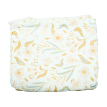 White Floral Throw Blanket