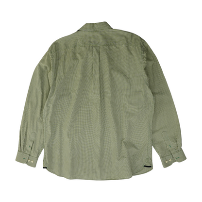 Olive Check Long Sleeve Button Down