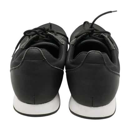 Black Fabric Sneakers Black Low Top Athletic Shoes