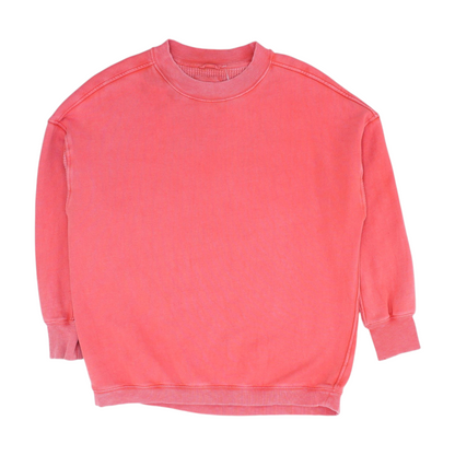 Red Solid Sweatshirt Pullover