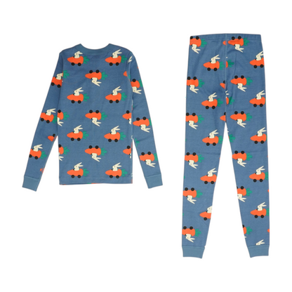Blue Graphic Pajama Set