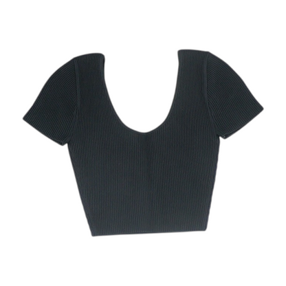 Black Cropped Blouse