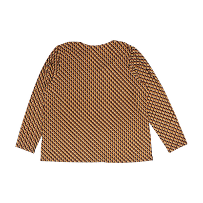 Tan Geometric Blouse