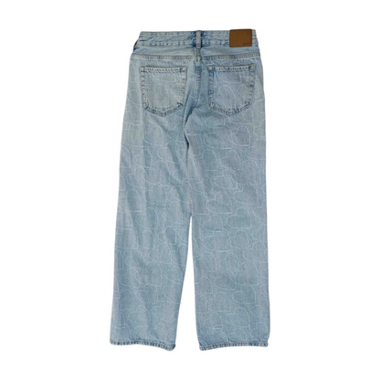 Blue Hearts Wide Leg Jeans