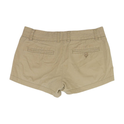 Beige Solid Chino Shorts
