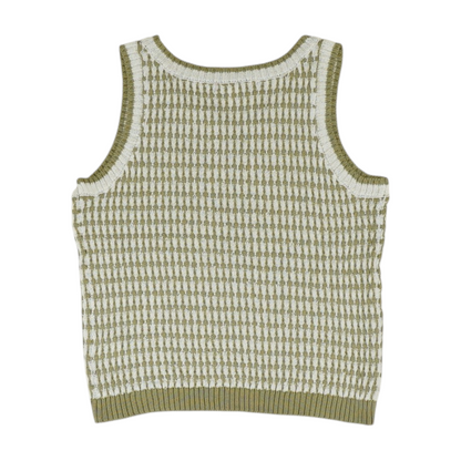 Green Print Pullover Sweater