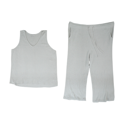Beige Plus Solid Pajama Set