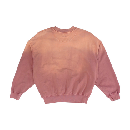 Orange Color Block Sweatshirt Pullover